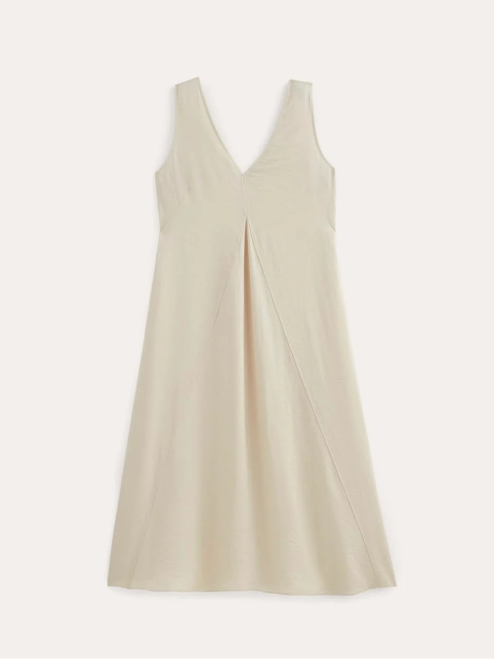 Everlane THE V-NECK DRESS IN SOFTLUXE Sandshell Cream NWT 0 - Picture 2 of 14
